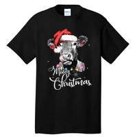 Christmas Cow LightUp Decoration for Farming Enthusiasts Tall T-Shirt