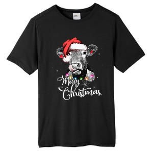 Christmas Cow LightUp Decoration for Farming Enthusiasts Tall Fusion ChromaSoft Performance T-Shirt