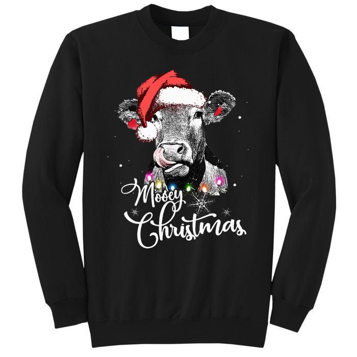 Christmas Cow LightUp Decoration for Farming Enthusiasts Tall Sweatshirt