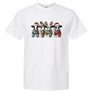 Cow Christmas Lights Western Christmas Mooey Christmas Garment-Dyed Heavyweight T-Shirt