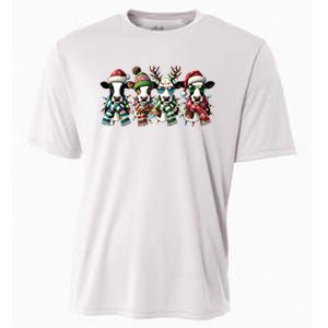 Cow Christmas Lights Western Christmas Mooey Christmas Cooling Performance Crew T-Shirt