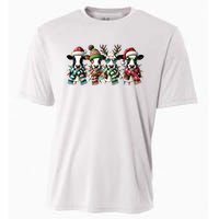 Cow Christmas Lights Western Christmas Mooey Christmas Cooling Performance Crew T-Shirt