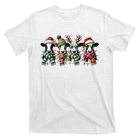 Cow Christmas Lights Western Christmas Mooey Christmas T-Shirt