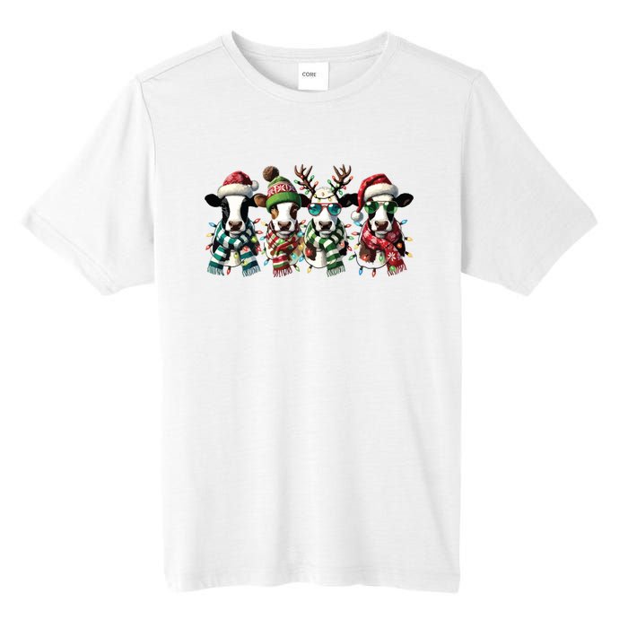 Cow Christmas Lights Western Christmas Mooey Christmas Tall Fusion ChromaSoft Performance T-Shirt