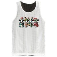 Cow Christmas Lights Western Christmas Mooey Christmas Mesh Reversible Basketball Jersey Tank