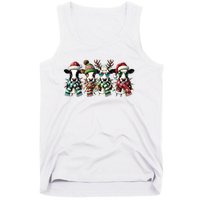 Cow Christmas Lights Western Christmas Mooey Christmas Tank Top