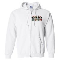 Cow Christmas Lights Western Christmas Mooey Christmas Full Zip Hoodie