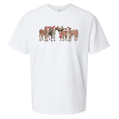 Cow Christmas Light Mooey Christmas Farm Animal Sueded Cloud Jersey T-Shirt