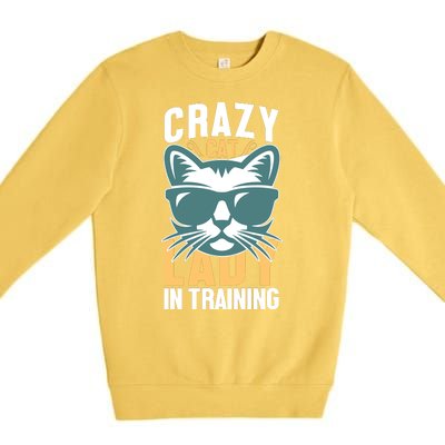 Crazy Cat Lady Premium Crewneck Sweatshirt