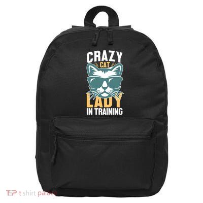 Crazy Cat Lady 16 in Basic Backpack