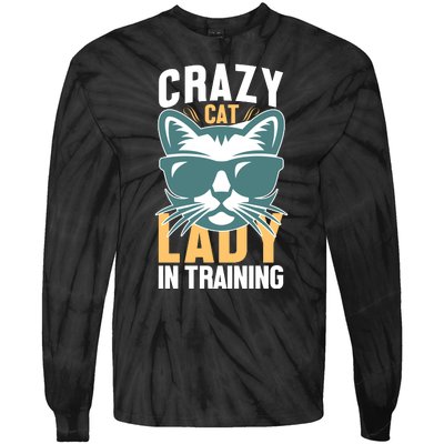 Crazy Cat Lady Tie-Dye Long Sleeve Shirt