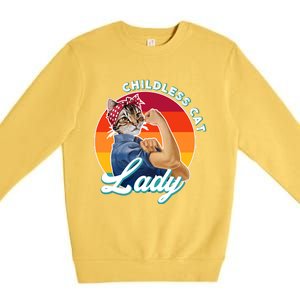 Childless Cat Lady Premium Crewneck Sweatshirt