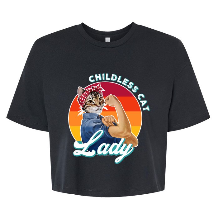 Childless Cat Lady Bella+Canvas Jersey Crop Tee