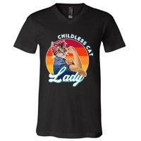 Childless Cat Lady V-Neck T-Shirt