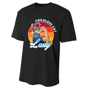 Childless Cat Lady Performance Sprint T-Shirt