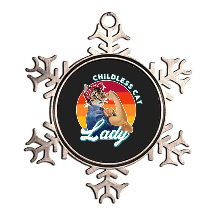 Childless Cat Lady Metallic Star Ornament