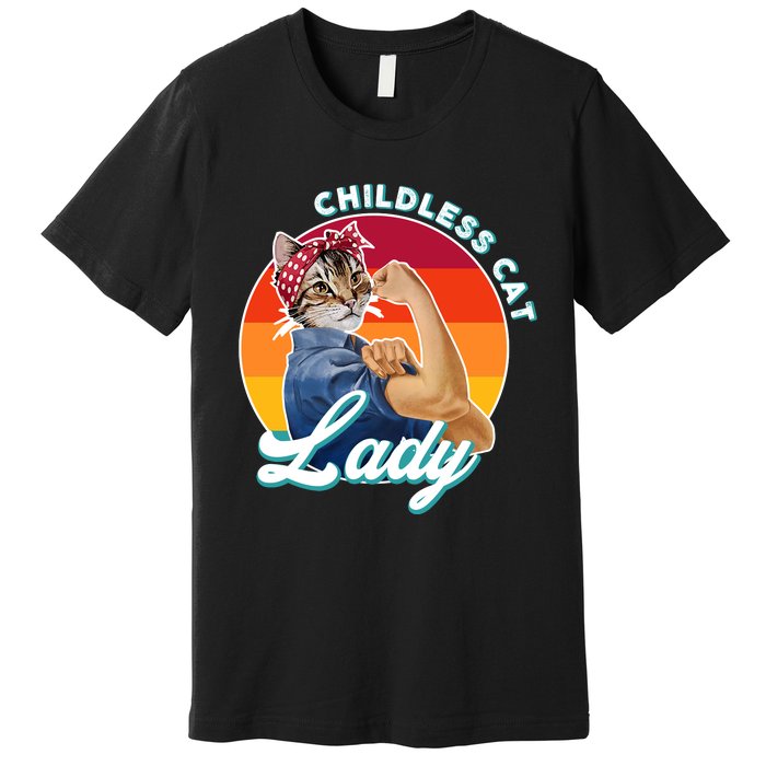 Childless Cat Lady Premium T-Shirt