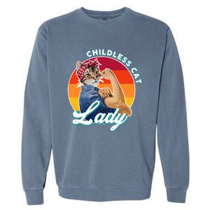 Childless Cat Lady Garment-Dyed Sweatshirt