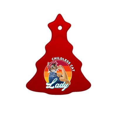 Childless Cat Lady Ceramic Tree Ornament