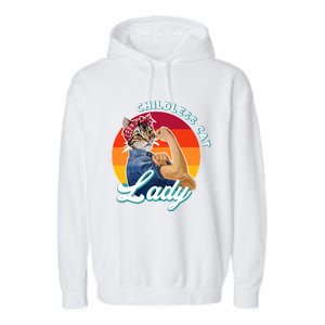 Childless Cat Lady Garment-Dyed Fleece Hoodie