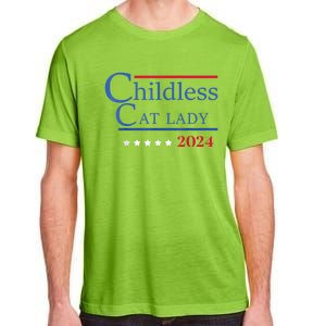 Childless Cat Lady 2024 Ladies Is Voting Kamala Adult ChromaSoft Performance T-Shirt