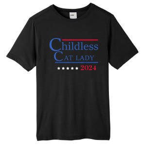 Childless Cat Lady 2024 Ladies Is Voting Kamala Tall Fusion ChromaSoft Performance T-Shirt