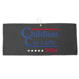 Childless Cat Lady 2024 Ladies Is Voting Kamala Large Microfiber Waffle Golf Towel