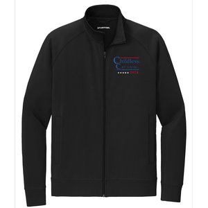 Childless Cat Lady 2024 Ladies Is Voting Kamala Stretch Full-Zip Cadet Jacket