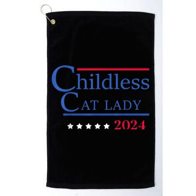 Childless Cat Lady 2024 Ladies Is Voting Kamala Platinum Collection Golf Towel