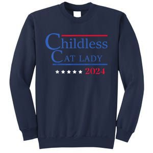 Childless Cat Lady 2024 Ladies Is Voting Kamala Sweatshirt