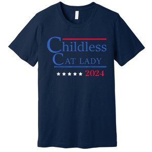 Childless Cat Lady 2024 Ladies Is Voting Kamala Premium T-Shirt