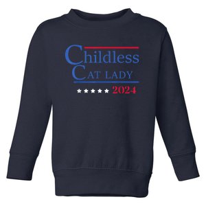 Childless Cat Lady 2024 Ladies Is Voting Kamala Toddler Sweatshirt