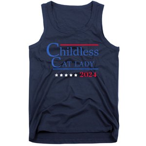 Childless Cat Lady 2024 Ladies Is Voting Kamala Tank Top