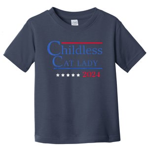 Childless Cat Lady 2024 Ladies Is Voting Kamala Toddler T-Shirt