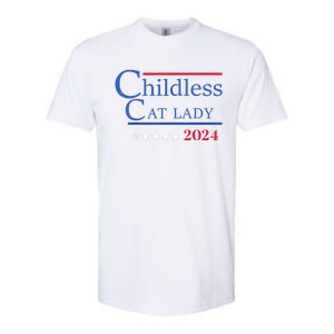 Childless Cat Lady 2024 Ladies Is Voting Kamala Softstyle CVC T-Shirt