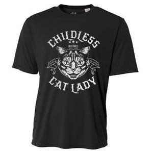 Childless Cat Lady Feminist Voting Ladies Is Voting Kamala Cooling Performance Crew T-Shirt