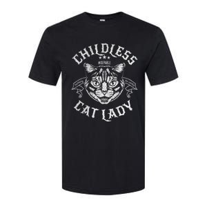 Childless Cat Lady Feminist Voting Ladies Is Voting Kamala Softstyle CVC T-Shirt