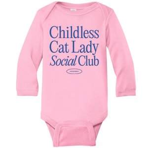 Childless Cat Lady Social Club Quiet Luxury Aesthetic Baby Long Sleeve Bodysuit