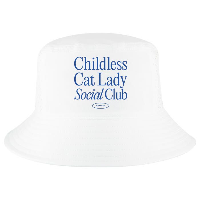 Childless Cat Lady Social Club Quiet Luxury Aesthetic Cool Comfort Performance Bucket Hat