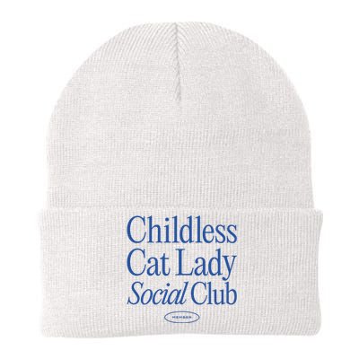 Childless Cat Lady Social Club Quiet Luxury Aesthetic Knit Cap Winter Beanie