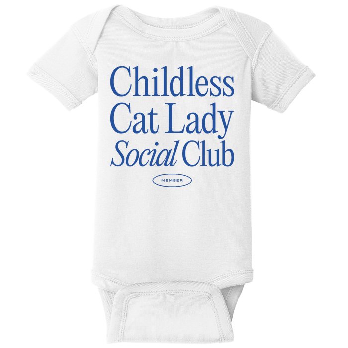 Childless Cat Lady Social Club Quiet Luxury Aesthetic Baby Bodysuit