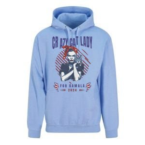 Crazy Cat Lady For Kamala 2024 Gift Unisex Surf Hoodie