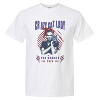 Crazy Cat Lady For Kamala 2024 Gift Garment-Dyed Heavyweight T-Shirt