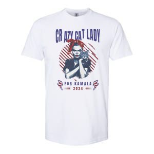 Crazy Cat Lady For Kamala 2024 Gift Softstyle CVC T-Shirt