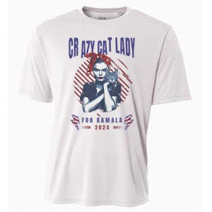 Crazy Cat Lady For Kamala 2024 Gift Cooling Performance Crew T-Shirt