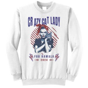 Crazy Cat Lady For Kamala 2024 Gift Sweatshirt