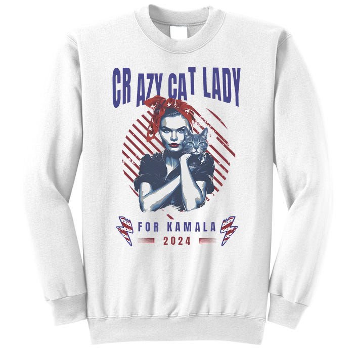 Crazy Cat Lady For Kamala 2024 Gift Sweatshirt