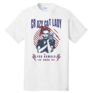 Crazy Cat Lady For Kamala 2024 Gift Tall T-Shirt