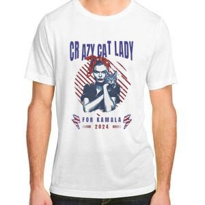 Crazy Cat Lady For Kamala 2024 Gift Adult ChromaSoft Performance T-Shirt