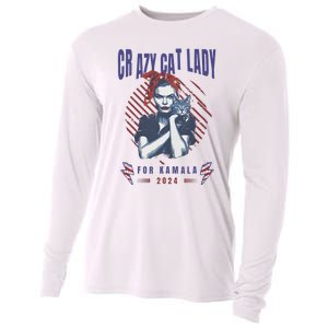 Crazy Cat Lady For Kamala 2024 Gift Cooling Performance Long Sleeve Crew